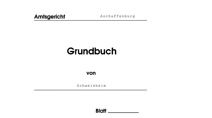 Grundbuchauszug Grundbuchauszug