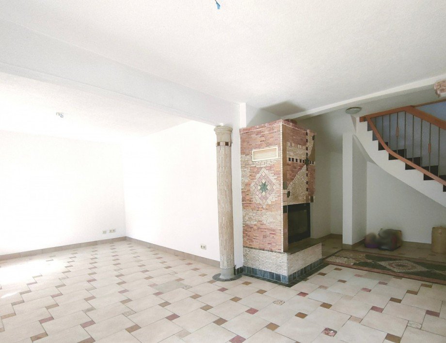 Wohnzimmer Kamin Doppelhaush�lfte Leidersbach / Ebersbach