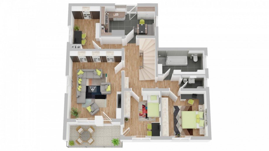 Grundriss OG Einfamilienhaus Sulzbach am Main / Soden