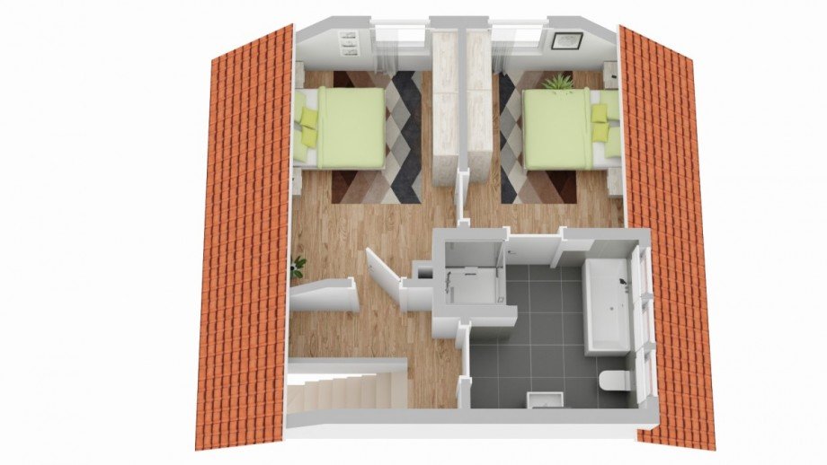 Grundriss OG Doppelhaush�lfte Aschaffenburg