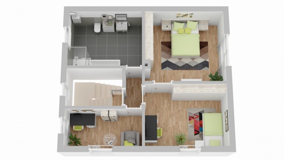 Grundriss OG Einfamilienhaus Gro�ostheim