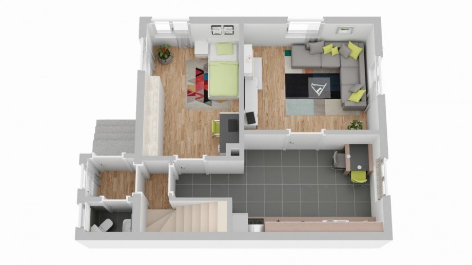 Grundriss EG Doppelhaush�lfte Aschaffenburg