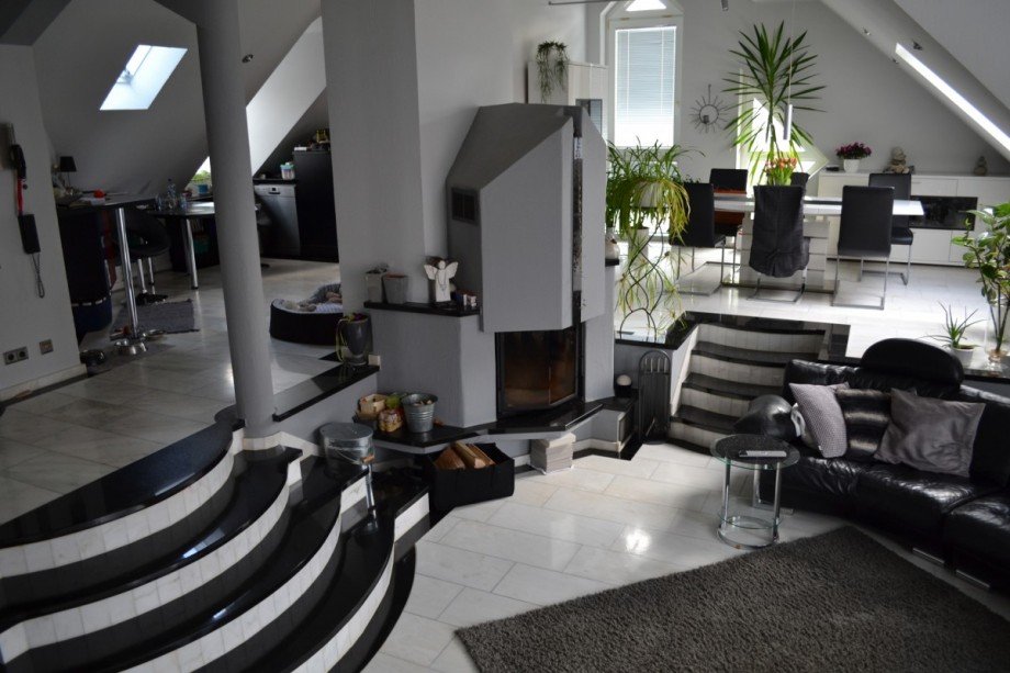 Wohnzimmer Dachgeschosswohnung Haibach