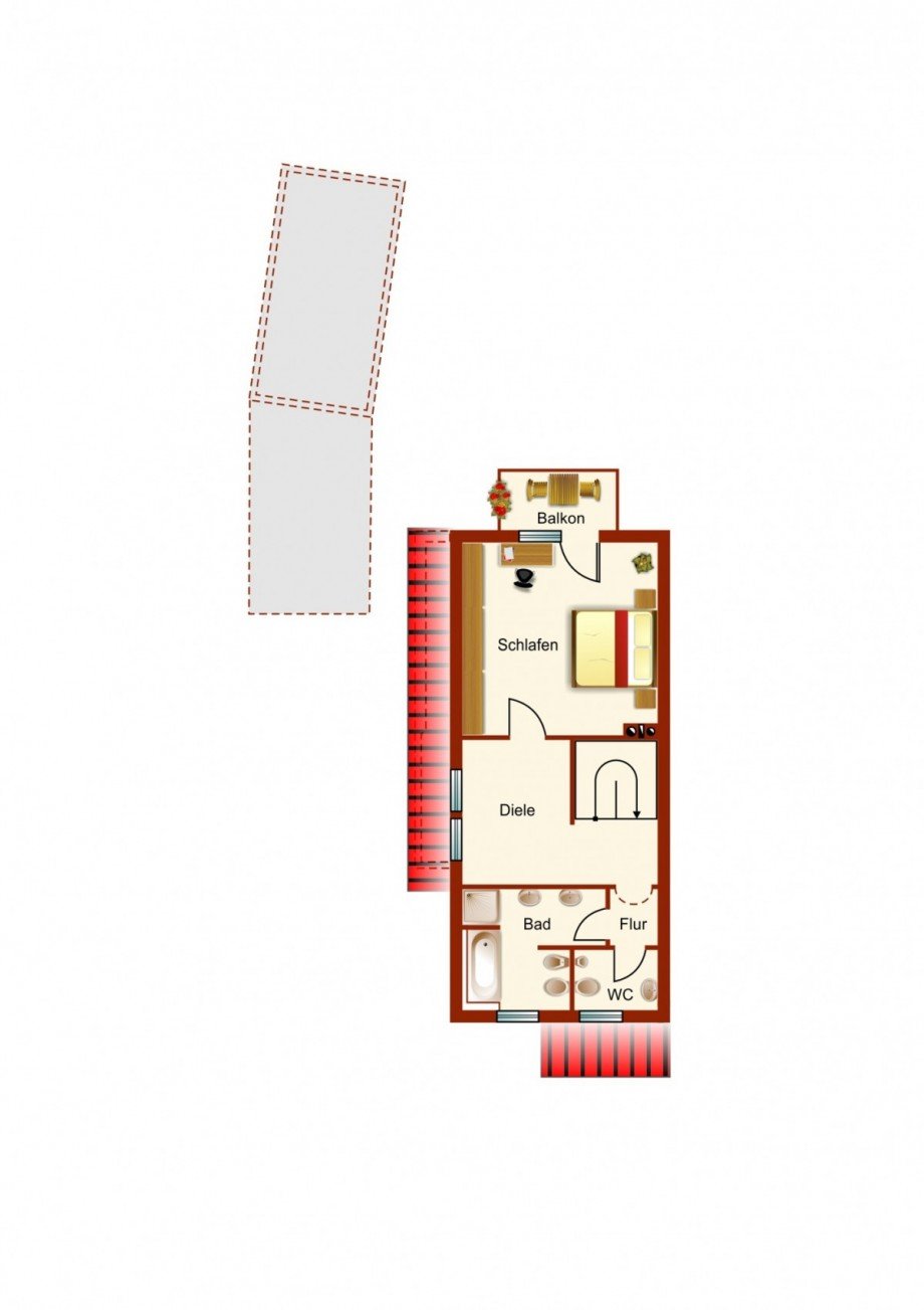 Obergeschoss Doppelhaush�lfte Gro�ostheim