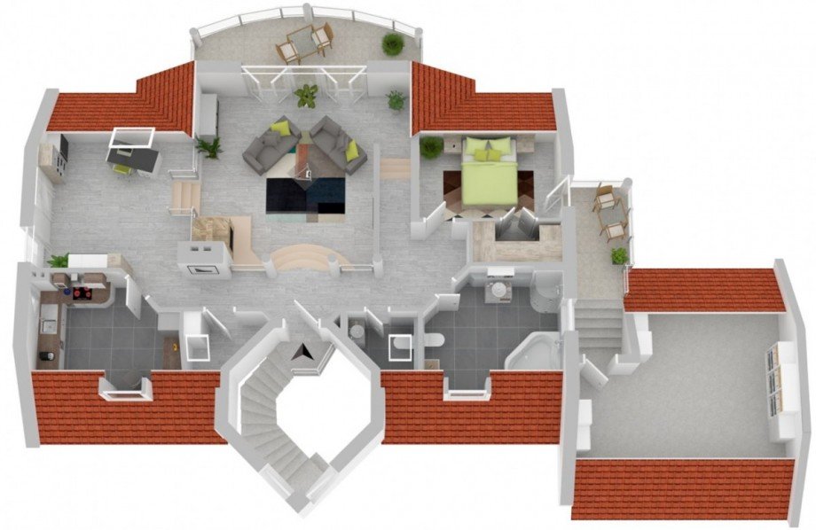 Grundriss DG Dachgeschosswohnung Haibach