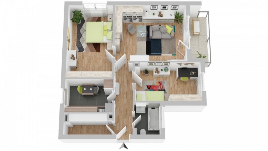 Grundriss WHG02 Erdgeschosswohnung Hanau / Gro�auheim