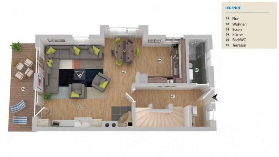Grundriss EG Doppelhaush�lfte Alzenau