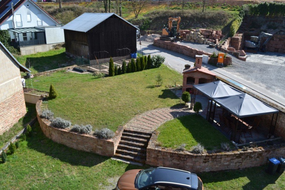Blick in den Garten Doppelhaush�lfte Leidersbach / Ebersbach