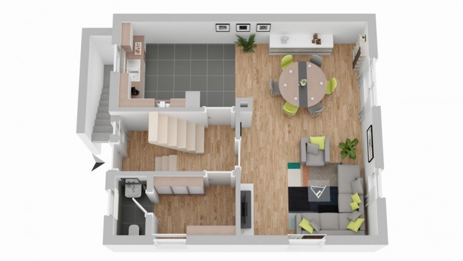 Grundriss EG Einfamilienhaus Gro�ostheim