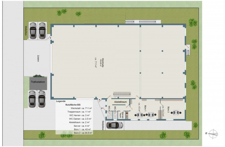 Grundriss EG Werkstatt Gro�ostheim