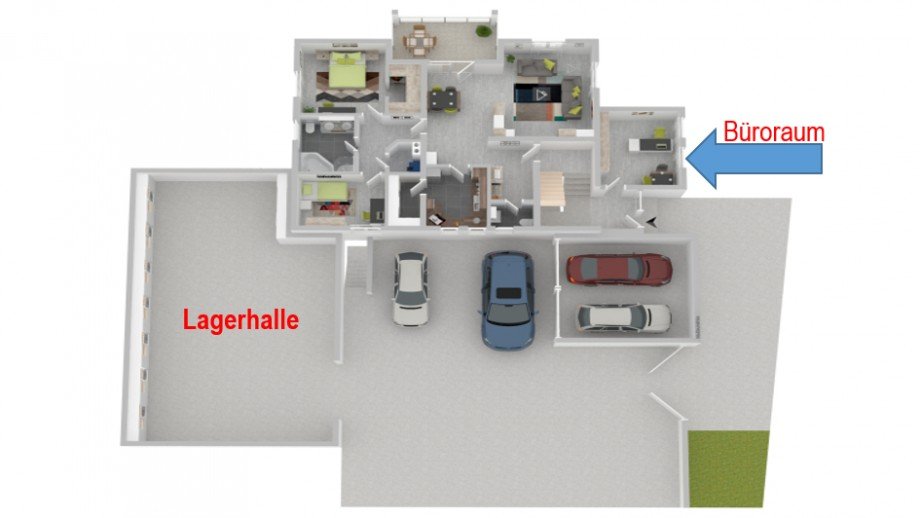 Grundriss EG Zweifamilienhaus Aschaffenburg