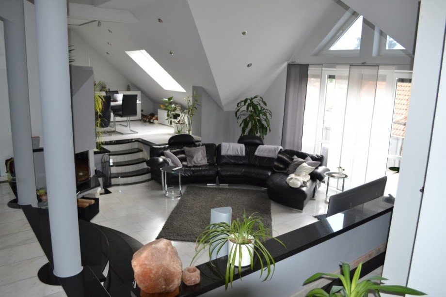 Wohnzimmer Dachgeschosswohnung Haibach