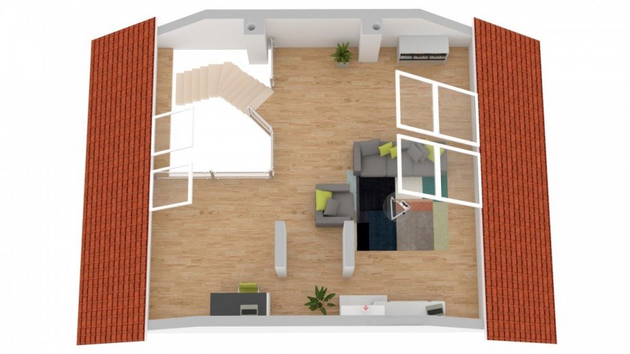 Grundriss oben Maisonettewohnung Aschaffenburg