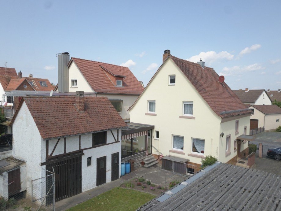 Ansicht vom Garten Einfamilienhaus Gro�ostheim